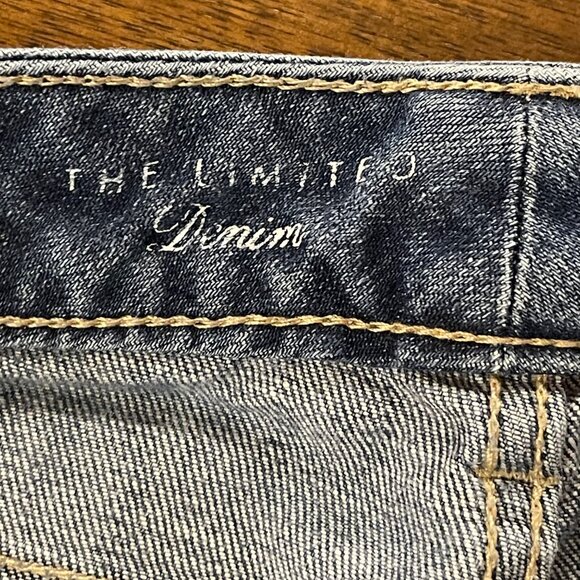 The Limited Slim Boyfriend Womens Jeans Mid Rise Blue Denim Casual Sz 0R - Picture 6 of 11
